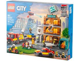 Lego 60321 City - Corpo De Bombeiros C/ Caminhão, Carro e Moto 766 peças