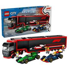 Lego 60445 City Formula 1 Caminhão Transporte F1 com Carros RB20 e AMR24 1086 peças