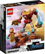 Lego 76203 marvel armadura robô do homem de ferro 130 peças