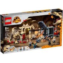 Lego 76948 jurassic world fuga dos dinossauros atrociraptor e t. rex - M.SHOP/LEGO