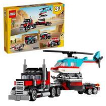 Lego Blocos De Montar 3 Em 1 Caminhão Plataforma E Helicóptero Creator 270 Peças