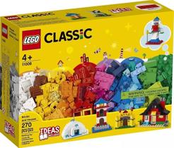 Lego Caixa Classic 11008 Blocos Casas 270 Peças C/ Livro Ideias