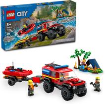 Lego Caminhao Dos Bombeiros 4X4 Com Barco De Resgate 60412