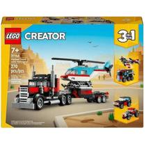 Lego City 31146 Caminhão Plataforma com Helicóptero 270pcs