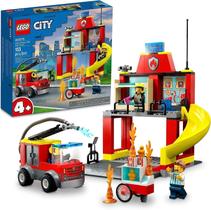 Lego city 60373 quartel e caminhao dos bombeiros