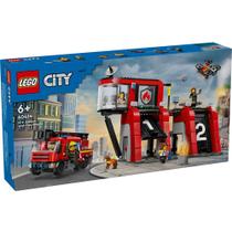 Lego city 60414 quartel com caminhao dos bombeiros