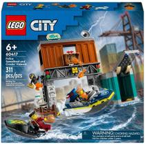Lego city 60417 lancha da policia e esconderijo dos bandidos