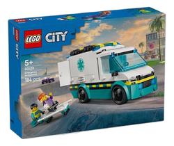 Lego City Ambulância De Emergência 184 Peças (60451)