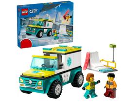 LEGO City Ambulância de Emergência e Snowboarder - 60403 79 Peças
