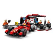 Lego City Boxe de F1 e Equipe C/ Carro da Ferrari - 60443