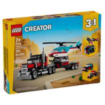 Lego City Caminhão Plataforma Com Helicóptero 31146