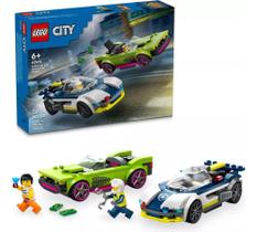 Lego City Carro Da Policia E Muscle Car 3 Pcs - 60415