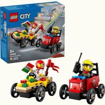 LEGO City Carro de Corridas Pizza vs Bombeiro 70Pçs 5+ 60458