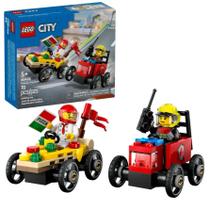 Lego City Carro de Pizza vs Caminhão de Bombeiros 60458