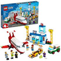 LEGO City Central Airport 60261 Building Toy, com Avião fretado de Passageiros, Edifício do Aeroporto, Tanque de Combustível, Caminhão de Bagagem, Carga e 6 Minifiguras, Grande Presente para Crianças (286 Peças)