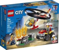 Lego City Combate Ao Fogo Com Helicoptero 93 Peças - 60248