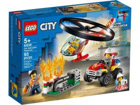Lego City Combate Ao Fogo Com Helicóptero 93 Peças - 60248