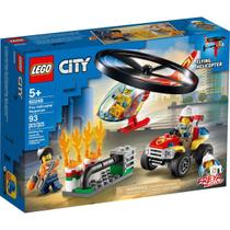 Lego City Combate Ao Fogo Com Helicoptero Com 93 Peças 60248