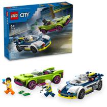 LEGO City - Conjunto de Construção Carro de Polícia e Perseguição de Muscle Car 60415