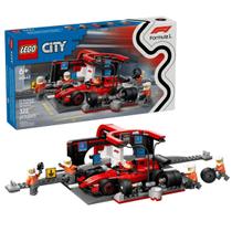 LEGO City Fórmula 1 Pit Stop e Equipe F1 322 Peças 6+60443