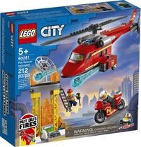 Lego City Helicóptero De Resgate Dos Bombeiros 212 Peças
