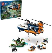 Lego city - helicoptero explorador da selva no acampamento base 60437