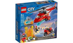 Lego City Helicóptero Resgate dos Bombeiros 212 Peças 60281 Lego City Helicóptero Resgate dos Bombeiros 212 Peças 60281