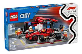 Lego City Pit Stop E Equipe Da F1 Com Carro Ferrari (60443)