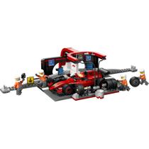 LEGO City - Pit Stop e equipe da F1 com carro Ferrari