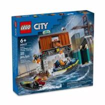 LEGO - City Police - Lancha Rápida da Polícia e Esconderijo dos Ladrões 311 Peças - 60417