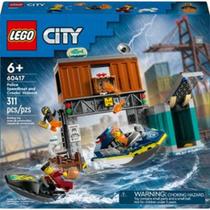 Lego City Police - Lancha Rápida da Polícia e Esconderijo dos Ladrões 311 Peças - 60417
