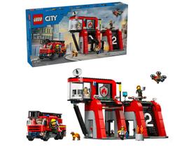 LEGO City Quartel e Caminhão dos Bombeiros 60414 - 843 Peças