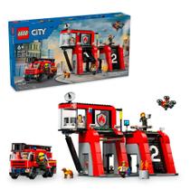 LEGO City Quartel e Caminhão dos Bombeiros Conjunto 60414