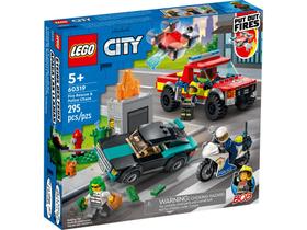 Lego City Resgate dos Bombeiros e Perseguição de Polícia 60319 - 295 peças