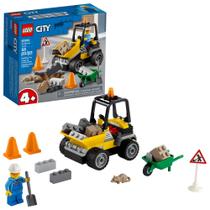 LEGO City Roadwork Truck 60284 Brinquedos Kit Conjunto de Construção de Estradas Legais para Crianças, Novo 2021 (58 Peças)