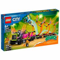 LEGO City Stuntz - Caminhão de Acrobacias e Desafio do Anel de Fogo - 479 peças - Lego
