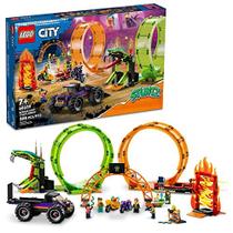 LEGO City Stuntz Double Loop Stunt Arena 60339 Conjunto de brinquedos de construção para meninos, meninas e crianças com mais de 7 anos (598 peças)