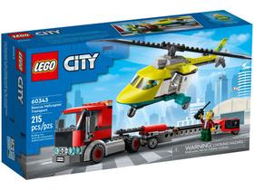 LEGO City Transporte de Helicóptero de Salvamento - 215 Peças 60343