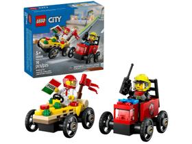 LEGO ck de Carros de Corrida Pizza vs. Caminhão