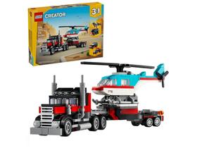 LEGO Creator 3 em 1 Caminhão Plataforma com - Helicóptero 31146 270 Peças