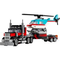 LEGO Creator 3 em 1 - Caminhão Plataforma com Helicóptero