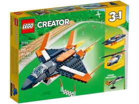 LEGO Creator 3 em 1 Jato Supersônico 215 Peças - 31126 LEGO Creator 3 em 1 Jato Supersônico 215 Peças - 31126