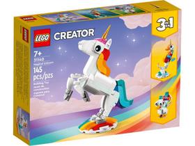 Lego creator 3 em 1 unicórnio mágico, 145 peças - 31140 Lego creator 3 em 1 unicórnio mágico, 145 peças - 31140