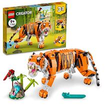 LEGO Creator 3in1 Majestic Tiger 31129 Building Kit Brinquedos Animais para Crianças, Com um Tigre, Panda e Peixe Koi Presentes criativos para crianças de 9 anos que amam jogo imaginativo (755 peças)