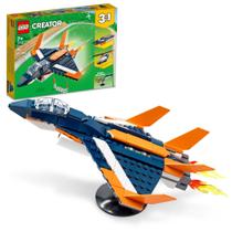 LEGO Creator Jato Supersônico, Avião a Jato e Helicóptero ou Lancha, 7+ (215 peças)