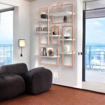 Lego de 7 Prateleiras Industrial Branco/Cobre