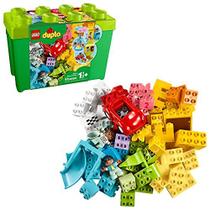 LEGO DUPLO Classic Deluxe Brick Box 10914 Starter Set com Caixa de Armazenamento, Grande Brinquedo Educacional para Crianças 18 Meses ou mais (85 peças)