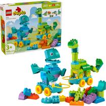 Lego Duplo Dinossauros 3 em 1 Sobre Rodas 10451 com 108pcs Lego Duplo Dinossauros 3 em 1 Sobre Rodas 10451 com 108pcs