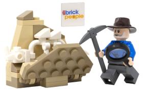 LEGO Jurassic World: Minifigura Alan Grant com Escavação de Ossos de Dinossauro