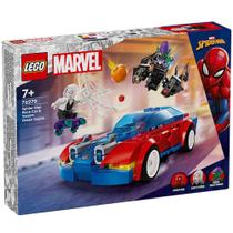 Lego marvel 76279 carro de corrida do homem aranha e duende verde venom